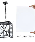 Outdoor Pendant Light 3-Light Exterior Hanging Ceiling Lantern With Water Drop Glass Shade For Porch And Patio In Black Finish