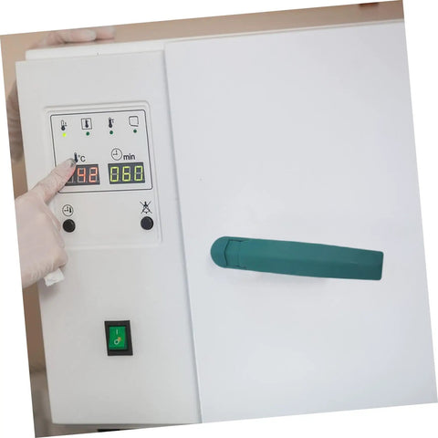 Heavy Duty Commercial Drying Oven Handle With Ergonomic Grip For Industrial Baking And Cooking Equipment visible on an oven door panel.