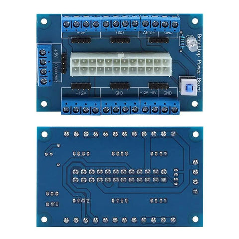 ATX Power Supply Bench Board 24 Pin 20 Pin 24Pin Adapter For PC Builds And DIY Testing With Lock Switch 24 Amp Terminal Block