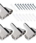 4 Pack Adjustable Floating Glass Shelf Brackets Zinc Alloy Clamp Mounts For Wall Shelves And Bookshelves, screws included
