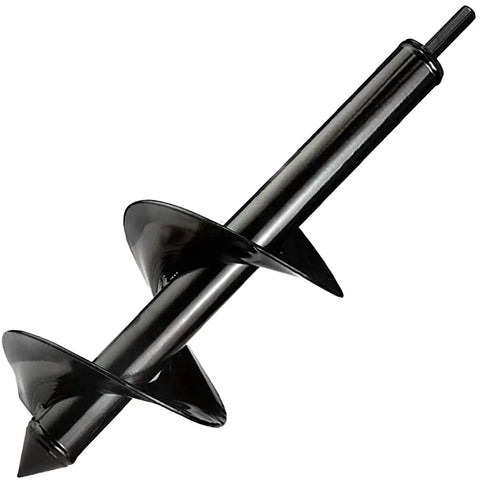 4 Inch By 12 Inch Garden Auger Drill Bit For Planting Bulbs And Flower Beds Planters With 3/8 Inch Hex Drive Fits Most Drills For Deep Holes