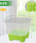 Ten Pack 4 Inch Clear Nursery Pots With Reinforced Silicone Base For Easy Transplant And Root Friendly Seed Starter Seedling Pots With Drainage For Greenhouse Or Garden Use