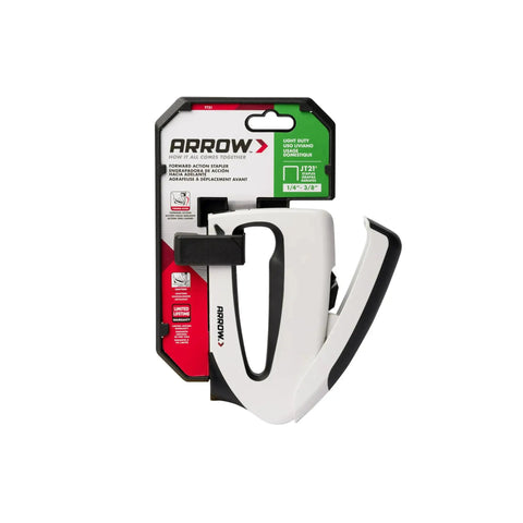 TruTac TT21 Forward Action Staple Gun For Upholstery, Crafts, Decorating And Repairs, Manual Push Stapler packaged view