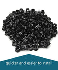 200 Piece Nylon Cable Snap Bushing Set Heavy Duty Half Inch 13mm Black Snap In Bushing Grommet Protector for cables