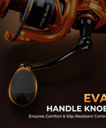 Lethal Blaze Spinning Fishing Reel With Ultra Smooth Drag And 5 Point 2 To 1 Gear Ratio CNC Aluminum Spool EVA handle knob