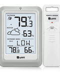 All In One Indoor And Outdoor Weather Station With Wireless Thermometer And Hygrometer, Battery Powered, 330 Ft Remote Sensor