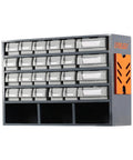 24 Drawer Plastic Parts Storage Cabinet With Steel Frame Heavy Duty Compartment Organizer For Workshop And Garage Pro Grade Multi Drawer Tool And Parts Storage Container