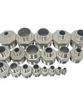 Half Inch To Quarter Inch Stainless Steel NPT Reducing Nipple Fitting Hex Reducer, Male Threads On Both Ends, SS304 Plumbing Adapter For Pipe Size Change, Heavy Duty, 150 PSI At 70 F, Rust And Corrosion Resistant, assorted sizes