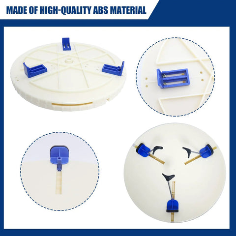 12 Inch Pottery Turntable Clamp For Ceramics, Adjustable 2 To 12 Inch Trimming Spinner, heavy-duty ABS material, multiple views