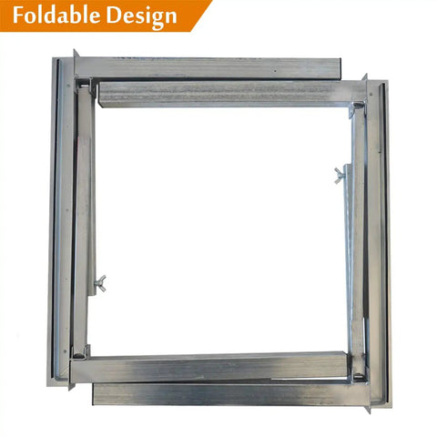 Top view of Beefy Built Tough Air Handler Stand with foldable design and galvanized steel construction for HVAC units.