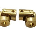 Five Pack 3mm To 3mm Brass Universal Joint Shaft Couplings With Screws And Wrench for RC Boats, Cars, 3D Printers, CNC Machines