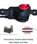 Ebike Hydraulic Brake Upgrade Kit With 160Mm Rotors 2/3 Pin waterproof caliper showing dual pistons and brake pads
