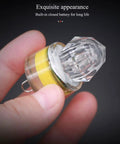 LED Underwater Fishing Lights 10 Pack Deep Drop Lights Waterproof Diamond Tubular Colorful Lure Lights Attractants For Tuna And Swordfish Night Fishing Deep Sea Lures Durable ABS Build Pro Grade Glow held in hand