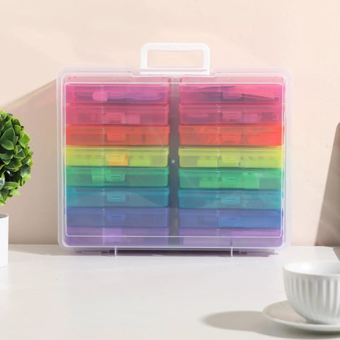 Heavy Duty Photo Storage Boxes With Carry Handles, Snap Tight Document And Craft Organizers For Memories, Chill Out Clutter And Keep Your Workspace Super Clean With This Real Deal