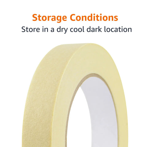 Low Tack Beige Masking Tape For Everyday DIY And Labeling, Hand Tearable, 0.7 Inch Wide, 180 Feet Roll