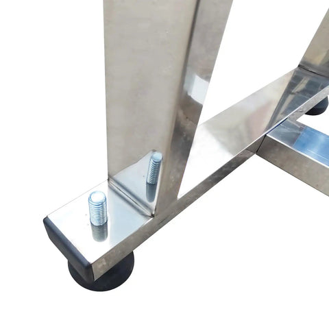Detail of stainless steel frame for PVC Flat Belt Conveyor Machine 177x11.8 Inch Industrial Heavy Duty Transport Belt 110V 370W