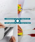 Features of 12x12 Inch Vinyl Floor Tiles Peel And Stick White Marble Waterproof Self Adhesive Sticker Tiles For Bathroom Kitchen Bedroom Walls Basement DIY