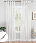 Six Pack Stainless Steel Marine Rope Cleats And Blinds Cord Cleats shown with sheer white curtains and gold curtain rod.