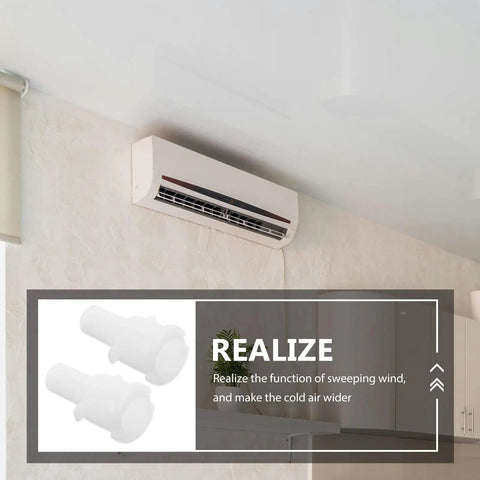Whisper Quiet Air Conditioner Deflector Bushing Sweep Clips White Plastic Stabilizer Brackets For Secure Cooling And Cabinet Door Fronts Replacement on wall AC