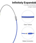 50 Pcs Colored Stainless Steel Wire Keychain Cables, 5.9 Inches Long, 1.5mm Thick, clear texture and stable connection displayed