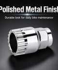 Pro Grade All In One Bike Maintenance Kit bottom bracket removal tool with polished metal finish.