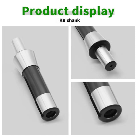 Beefy Precision Keyless Drill Chuck With R8 Shank For 1/32 To 5/8 Inch Bits B18 Fit Heavy Duty Steel 0.005 Inch Runout High Speed Steel Construction For Concentric Rugged Drilling, R8 shank