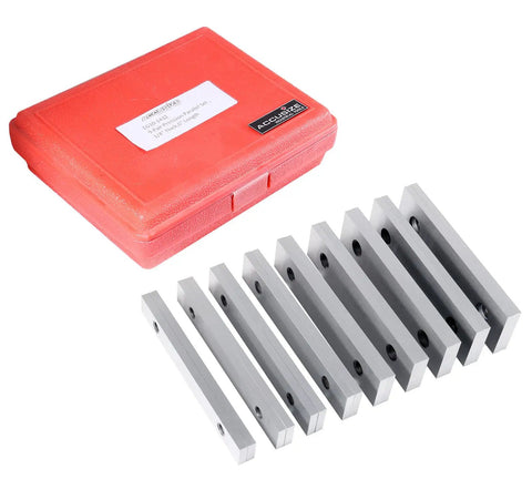 One Quarter Inch Precision Parallel Set Nine Pairs Six Inch Length Pro Grade Hardened Alloy Steel Ground To 52 58 HRC Height And Parallelism Accuracy Plus Minus 0.0003 Inch Model Eg10 1432