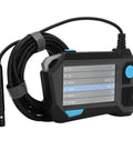 Dual Lens HD Inspection Camera With Bright 4.5 Inch Screen showing controls and flexible cable for plumbing work.