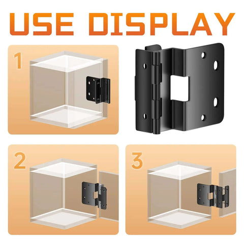 Use display for Six Pack Five Knuckle Door Hinges For Three Quarter Inch Thick Doors, 270 Degree Full Rotation Stainless Steel Institutional Hinge