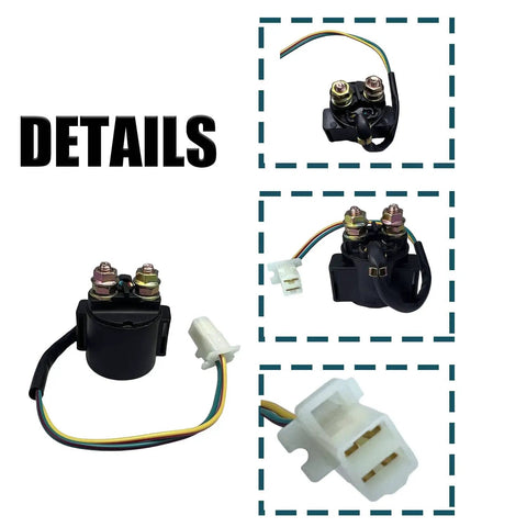 Close-up of start solenoid relay for Beefed Up CDI Box Replacement For Yamaha Big Bear 350 4X4 ATV YFM350FW YFM350ER 1987 1988.