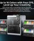 CFS Multicolor 3D Printing System With Four Color Modules For Seamless 16 Color Printing Auto Switch Anti Moisture Storage