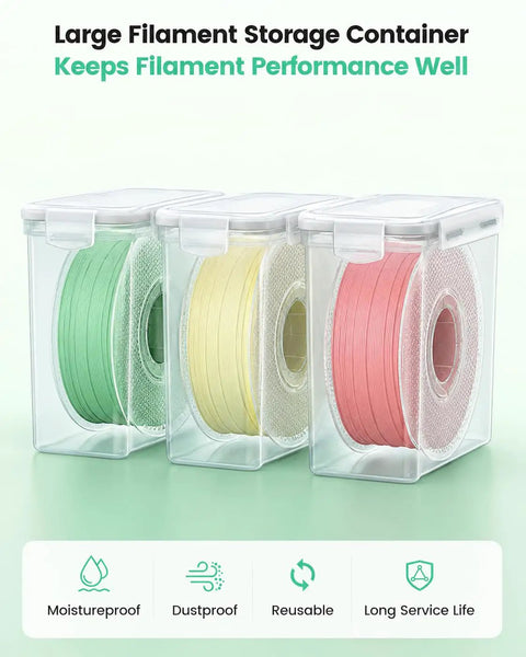 Heavy Duty Filament Storage Box Six Pack Sealed Cases For 3D Printing Spools Moisture Blocker And Dust Shield With Desiccant Packs To Keep Your Gear Crisp And Ready To Roll