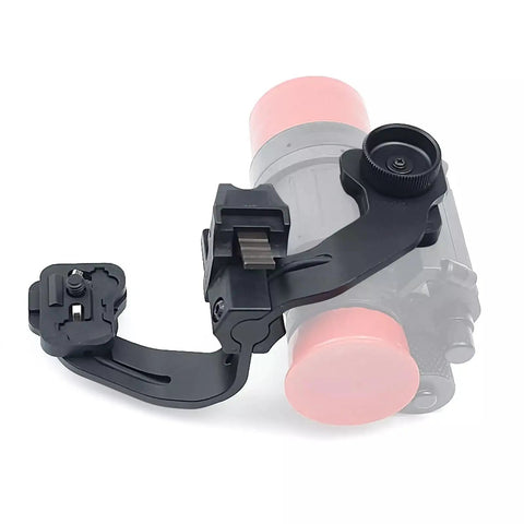 Dual Bridge Mount For Night Vision Monoculars Turns Two Monoculars Into Stereo Vision Goggles, lightweight adapter, side view