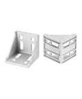 4 Piece Inside Corner Bracket Gusset For Aluminum Extrusion 57x57x59mm 6060 Angle Connectors Fits 3060 And 6060 Series Profiles Silver Finish