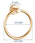 Slick Wall Mounted Towel Ring Crafted From Premium Stainless Steel Tailored For Top Shelf Bathrooms And Kitchens Boasts A Butter Smooth Swivel Handle With Quick Screw Install That Totally Slaps Against Tile Work, dimensions 6.5 x 5.5 x 3 inches.