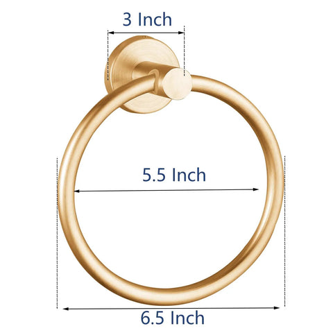 Slick Wall Mounted Towel Ring Crafted From Premium Stainless Steel Tailored For Top Shelf Bathrooms And Kitchens Boasts A Butter Smooth Swivel Handle With Quick Screw Install That Totally Slaps Against Tile Work, dimensions 6.5 x 5.5 x 3 inches.