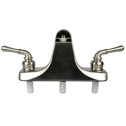 Mobile Home Center-Set Tub And Shower Faucet, 8 Inch, Brushed Nickel Finish, 2-Handle Hot And Cold Water Control, Model 10883X