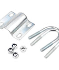 Eight Pack U Bolt Cross Pipe Clamps For Greenhouse And Chain Link Fence Builds, Heavy Duty Adjustable Grid Connectors, Carbon Steel
