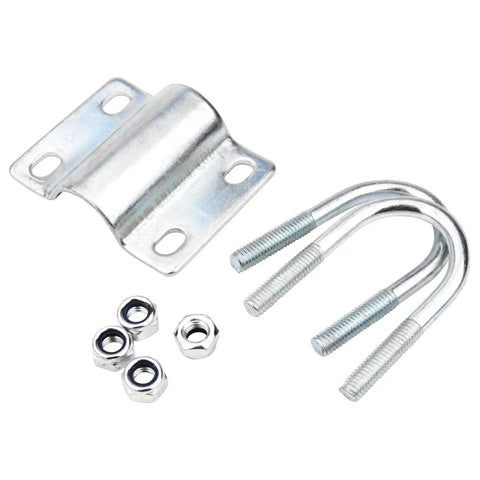 Eight Pack U Bolt Cross Pipe Clamps For Greenhouse And Chain Link Fence Builds, Heavy Duty Adjustable Grid Connectors, Carbon Steel