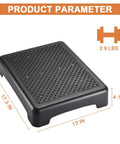 Indoor Outdoor Step Stool For Adults And Seniors Portable High Rise Platform With Grippy Top And Feet 420 Lb Capacity Black