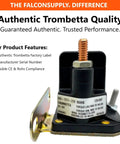 12V Starter Solenoid Relay Switch Kit Trombetta 832-1211-210 Genuine OEM Quality with Authentic Trombetta Label