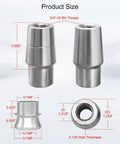 Badass Heavy Duty 3/4 Inch Heim Joint Rod End Kit With Left And Right Hand Threads, detailed dimensions and chrome finish.