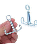 Hand holding a clamp from the 25 Piece Laboratory Rubber Tube Clamps For Flow Control With Spring Loaded Latex Hose Water Stop Clips And Flat Jaw Sealing Clamps