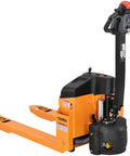 Premium Global Industrial Self-Propelled Electric Pallet Jack Truck Featuring Dual 60Ah Batteries for heavy duty warehouse use.