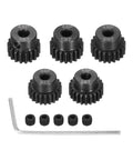 Beefy Hardened Steel RC Pinion Gear Set 18T 19T 20T 21T 22T For 3.175 mm Shaft, 48 Pitch, 9mm Height, With Screws And Hex Wrench