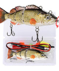 Go To Auto Swimming Lure 3.9 Inch USB Rechargeable LED Swimbait With Four Jointed Segments Realistic Shad Pattern in box