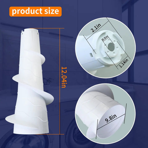 Straight Shot Upgrade Hella Tough Washer Upper Agitator Replaces W10836692 with dimensions 12.04in height and 9.8in diameter.