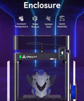 Clear Acrylic Printer Enclosure For Ender 5 Max 3D Printer showcasing dustproof protection and temperature control.
