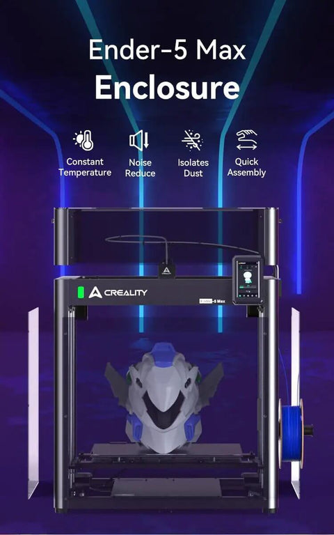 Clear Acrylic Printer Enclosure For Ender 5 Max 3D Printer showcasing dustproof protection and temperature control.