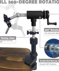 Top Shelf Rotary Fly Tying Vise With True Dual Bearing Spin And Heavy Duty Carbon Steel Jaws Rotates Dead Smooth Every Time. 360° rotatable stem and arm.